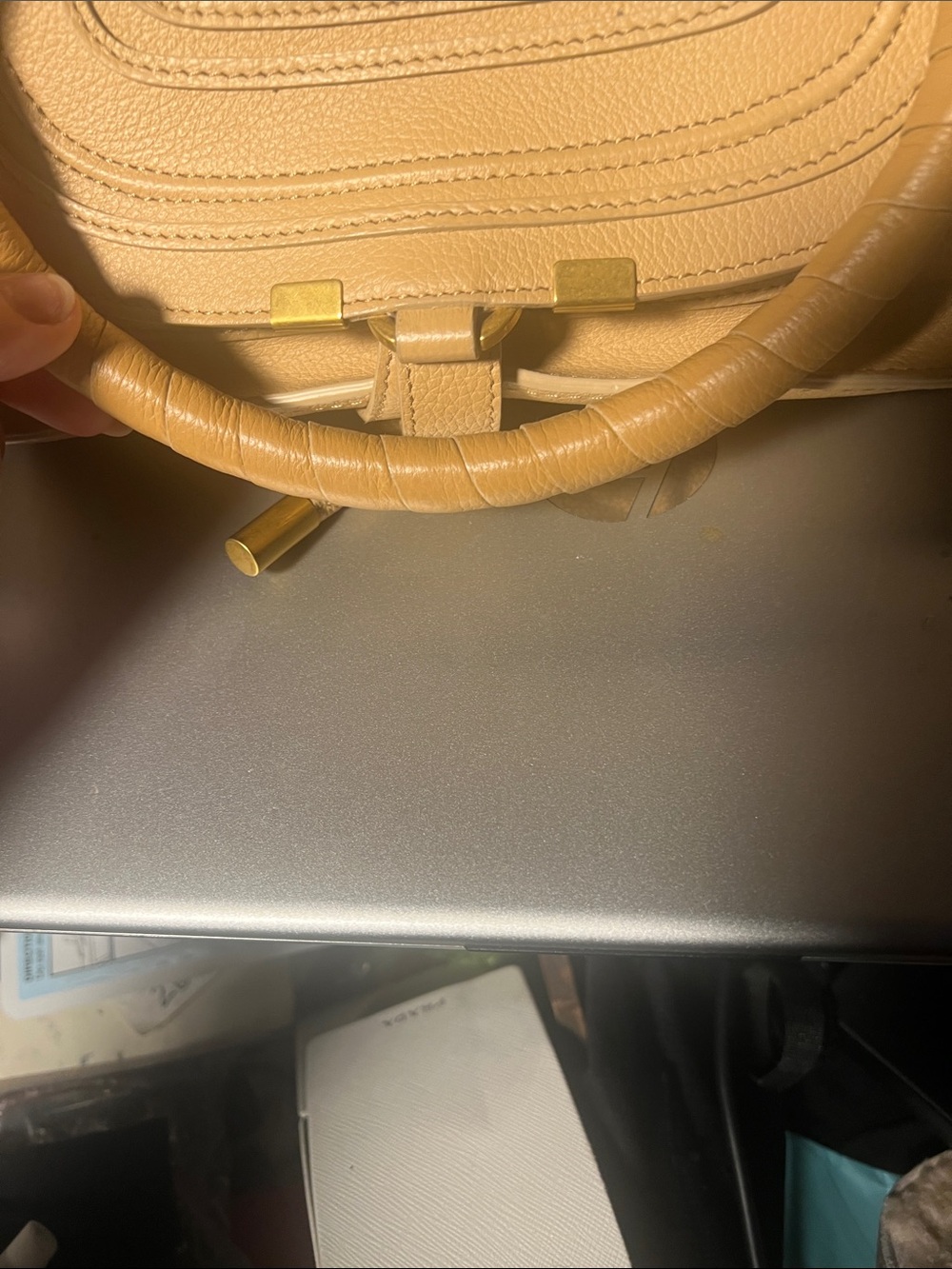 Chloe mini Marcie bag. Leather Satchel with Gold Hardware - Picture 12 of 16